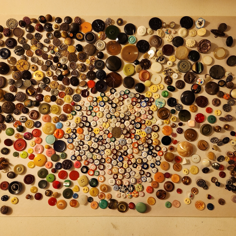 Vintage AntiqueButtons Lot,cslico China,victorian,military